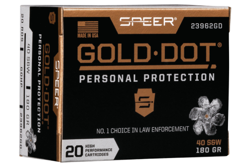 Speer Gold Dot .40 S&W, 180gr, HP - 20 Rounds [MPN: 23962GD]