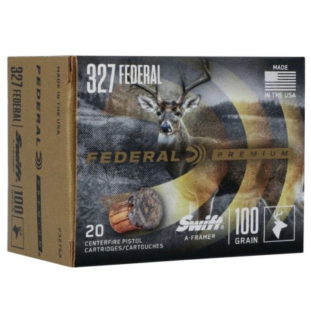 Federal Premium 327 Federal Magnum 100gr Swift A-Frame Handgun Ammo - 20 Rounds