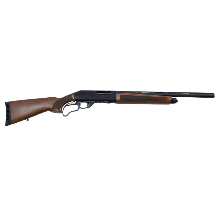 Landor Arms LDTX8011221 TX 801 Lever 12 Gauge 21.50" 4+1 Blued Wood Checkered Stock Right Hand