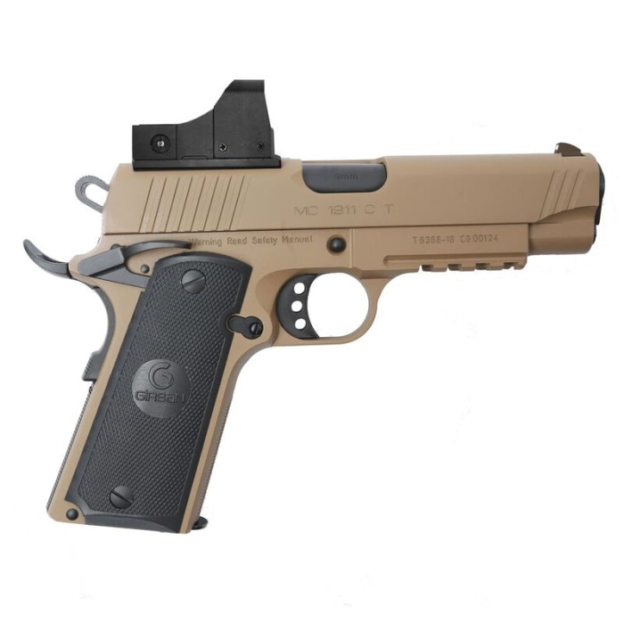 EAA Corp Girsan Mc1911c Commander Optic Flat Dark Earth 9mm 4.4" Barrel 9-Rounds