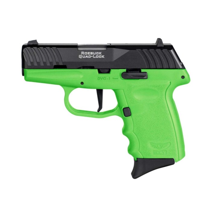 SCCY DVG-1 Lime Frame/Black Slide 9mm 3.1â€ Barrel 10-Rounds