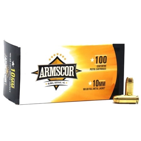 ARMSCOR 10MM 180GR FMJ Centerfire Pistol Ammunition 100rd bx