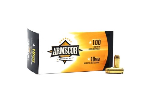 ARMSCOR 10MM 180GR FMJ Centerfire Pistol Ammunition 100rd bx