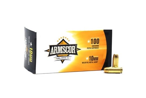 ARMSCOR 10MM 180GR FMJ Centerfire Pistol Ammunition 100rd bx