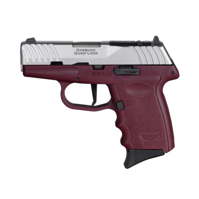 SCCY DVG-1 RDR Crimson Frame/Stainless Slide 9mm 3.1â€ Barrel 10-Rounds