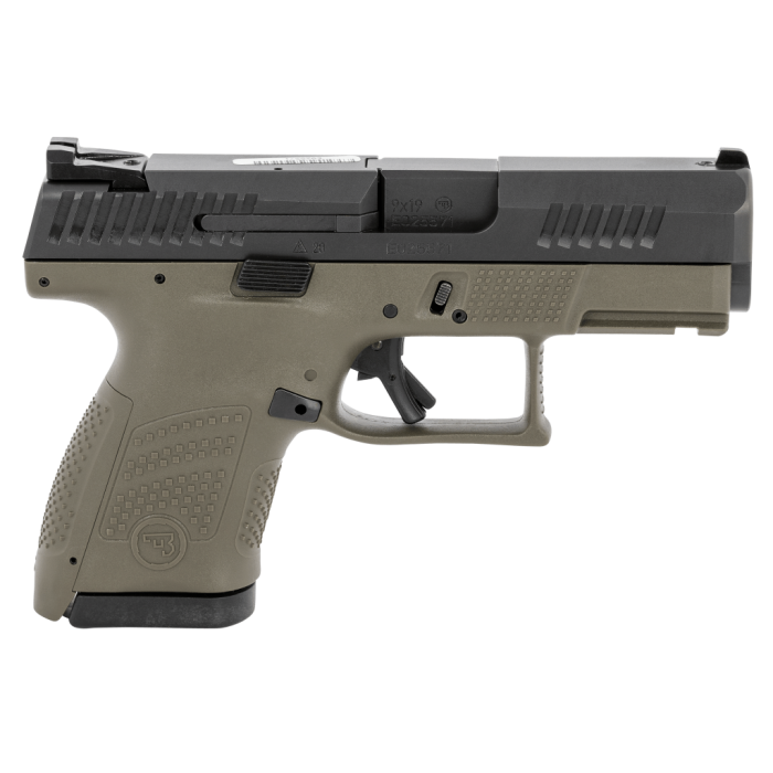 CZ P-10 S Pistol 9 MM 3.5 in. OD Green 10+1 rd. Fixed Sights 01565