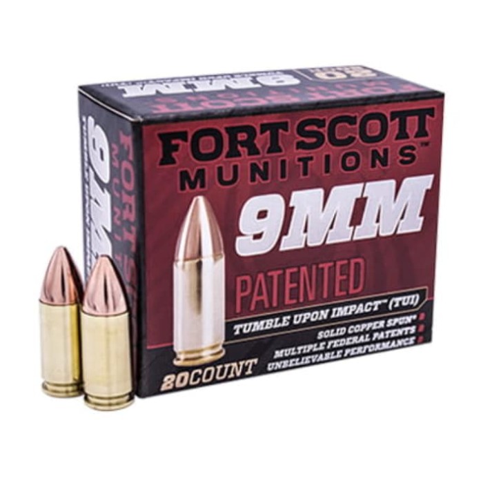 Fort Scott Munitions TUI Brass 9mm 80-Grain 20-Rounds SCS