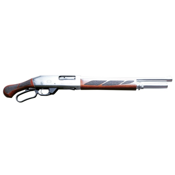 Black Aces Tactical Pro Series L Lever Action Shotgun - Silver  12Ga  18.5" Barrel  Walnut Furniture PSSLSW