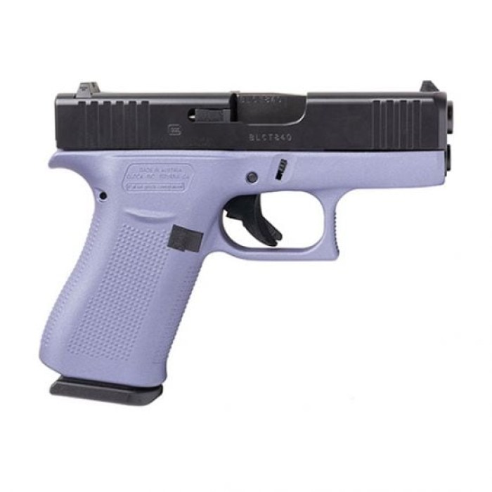 Glock 43X Crushed Orchid 9mm Luger 3.41in Elite Black Pistol - 10+1 Rounds