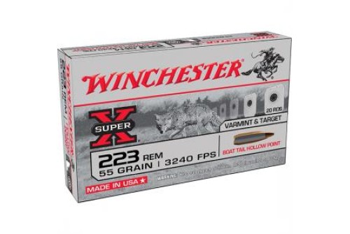 Winchester Super X 223 Remington 55gr BTHP Rifle Ammo - 20 Rounds