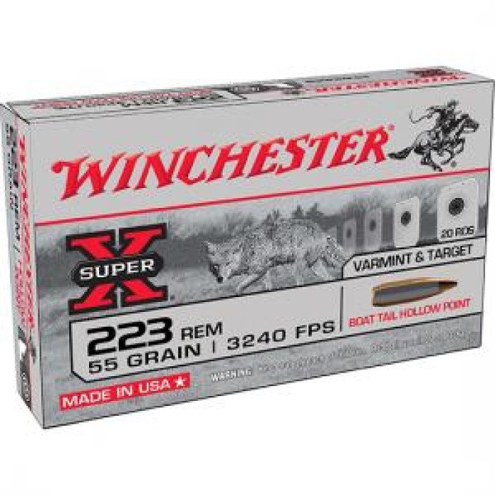 Winchester Super X 223 Remington 55gr BTHP Rifle Ammo - 20 Rounds