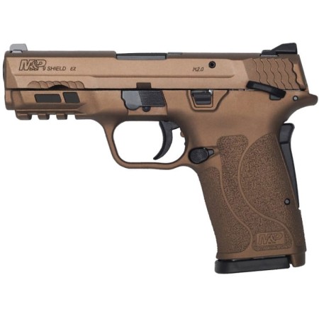 Smith & Wesson 13318 MP9 Shield M2.0 EZ 9mm w/Burnt Bronze Cerakote Finish and Thumb Safety