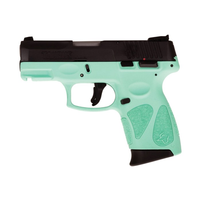 TAURUS G2C 9MM 3.2" 2 12RD BLACK SLIDE CYAN FRAME