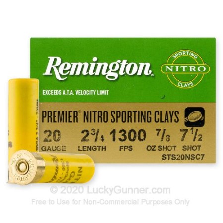 Premier STS Sporting Clays #7.5 2-3/4" 20 Gauge Shotgun Ammo - 250 Round Case