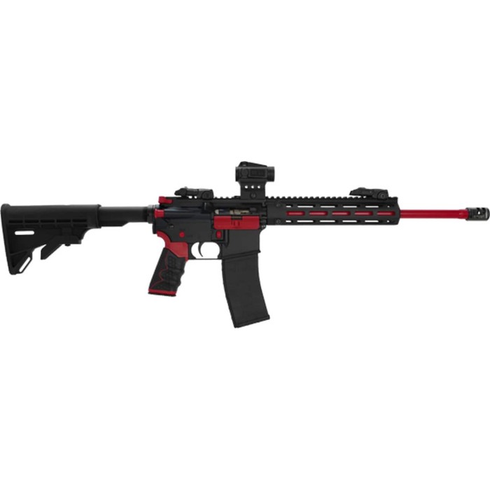 Tippmann Arms M4-22 Redline .22 LR AR-15 Rifle With Red Dot Sight, Black/Red - A101100