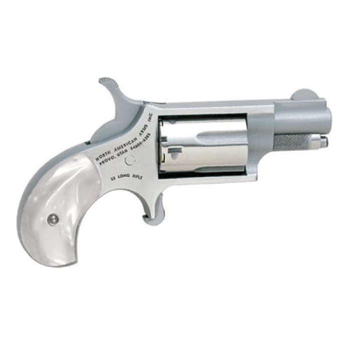 North American Arms North American Arms Mini-Revolver, .22 Lr, 1.13" Barrel, Stainless, White Pearlite Grip, 5-Rd, Ivs Exclusive NAA22LRGPW