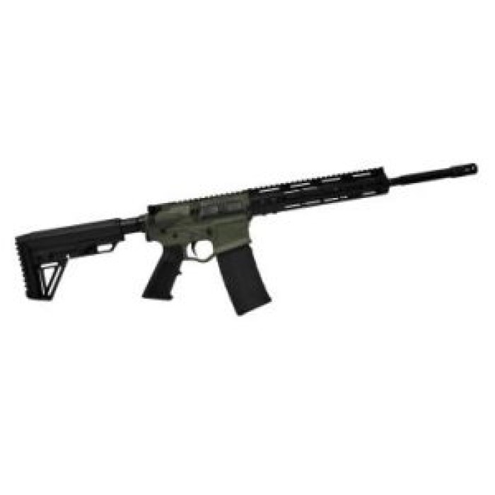 Ati Atigomx556mp3pbfg Omni Hybrid Maxx 5.56X45mm Nato 30+1 16" Black Steel Barrel, Battlefield Green Polymer Receiver, Polymer Handguard, Black Alpha Stock & Grip