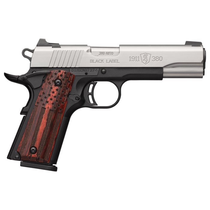 BROWNING 1911-380 BLACK LABEL PRO AMERICAN 4.25 RAIL