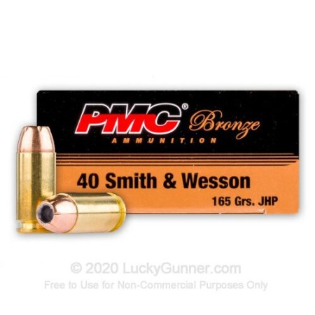 PMC Bronze .40 S&W Handgun Ammo - 165 Grain | JHP | 1000rd Case