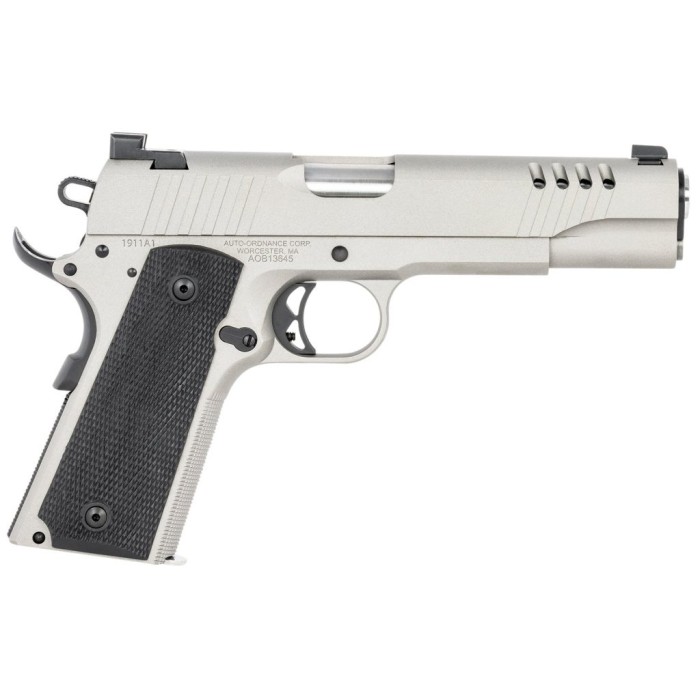 Auto Ordnance 1911 7rds .45 ACP Pistol, Stainless Steel - 1911TCAC6