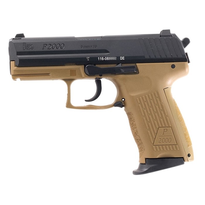 HK P2000 V3 9MM 3.66" 10RD FDE CA LEGAL NS 3