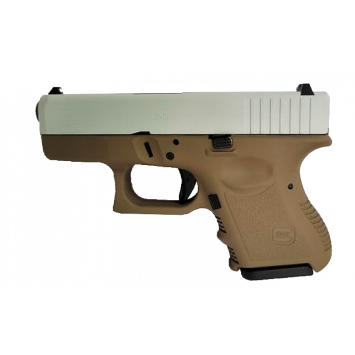 Glock 26 Gen3 9mm Luger 3.43in Battleship Gray/Flat Dark Earth Cerakote Pistol - 10+1 Rounds