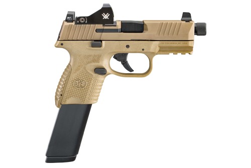 FN 509C Tactical Compact 9mm Luger 12+1/24+1 Flat Dark Earth Features Viper Red Semi Automatic Handgun