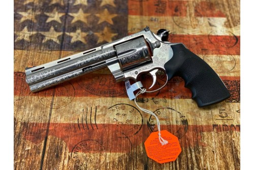 Colt Anaconda .44 Magnum 6" 6rd Revolver, Stainless Steel Engraved  - DAV-12446