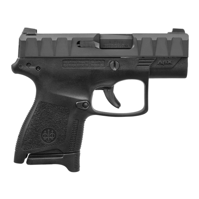 Beretta APX A1 Carry 9mm Pistol LE 3" 6rd/8rd, Black - JAXN922A1