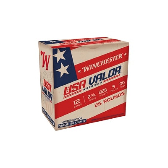 WINCHESTER USA VALOR 12GA 2.75 00BUCK 9PEL 25rds