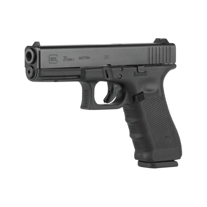 Glock 31 .357 Sig Pistol, 4.48" Barrel, Fixed Sights, Black - PR3150103