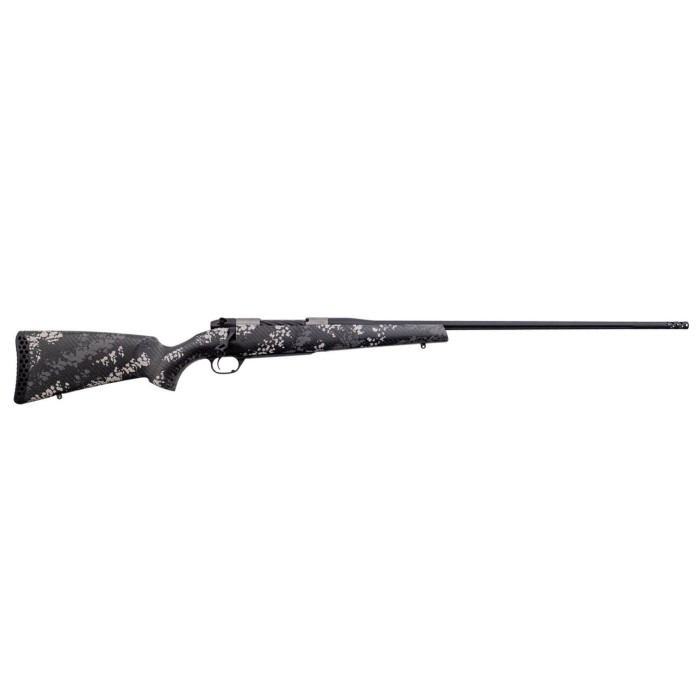 Weatherby Mark V, Backcountry 2.0 Ti, 308 Winchester, 22" Barrel, Fluted Titanium Barrel, #1 Contour, d Finish, Graphite Black, Grey and White Sponge Accents, Exposed Carbon Fiber Stock, 5rd