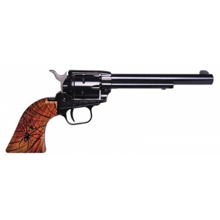 Heritage Heritage Rough Rider Black Widow Edition, .22Lr, 6.5" Barrel, Black, Brown Altamont Wood Grips RR22B6WBRN15