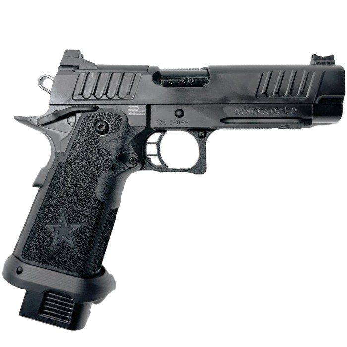 Staccato 2011 12-1200-000103 P Optic Ready CS Frame  9mm DLC Bull Barrel  Tac Texture