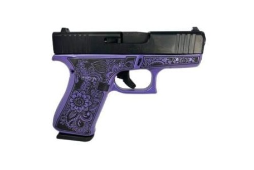 Glock 43x Custom "Mandala w/ Purple Pearl" 9mm, 3.41" Barrel, 10rd