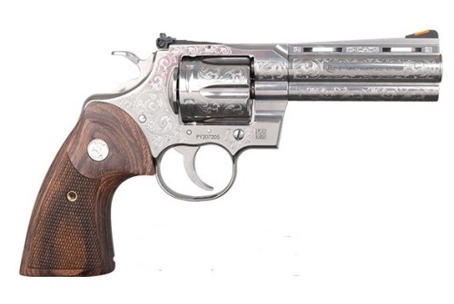 Colt Firearms Python Stainless Engraved .357 Mag / .38 SPC 3" Barrel 6-Rounds