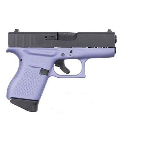 Glock G43 USA 9mm, 3.39'' Barrel, Orchid Cerakote Frame, Black Slide, 6rd