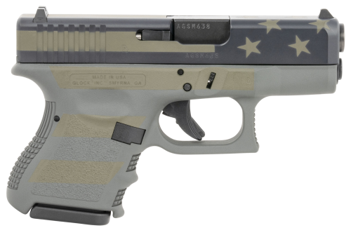 Glock 26 Gen3 Gray American Flag 9mm 3.43" Barrel 10-Rounds Fixed Sights