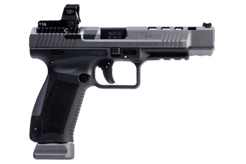 Canik TP9SFx, 9mm, 5.2" Barrel, Tungsten, 3 Dot Sights, MeCanik M02, 20rd