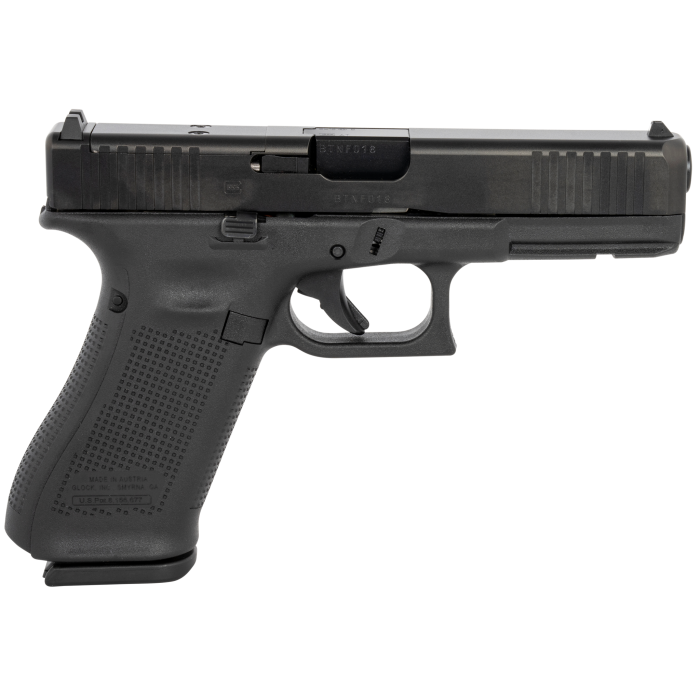 Glock G17 Gen5 MOS 9mm Luger 4.49in Matte Black Steel Pistol - 17+1 Rounds