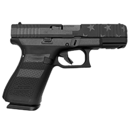 Glock Glock Glock 19 Gen 5, 9Mm, 4.02" Barrel, Black Stealth Flag, (3) 15-Rd, Ivs Exclusive PA195S204-STEALTH