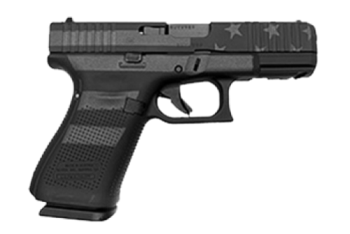 Glock Glock Glock 19 Gen 5, 9Mm, 4.02" Barrel, Black Stealth Flag, (3) 15-Rd, Ivs Exclusive PA195S204-STEALTH