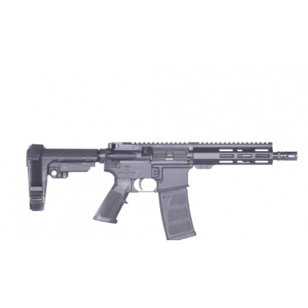 Andro Corp Industries 5568CB ACI-15 CQB 5.56 NATO 30+1 8" Black Nitride Threaded Barrel, Black Anodized Aluminum Receiver w/Picatinny Rail, M-LOK Handguard, Black Polymer SBA3 Pistol Brace, Black A2 G