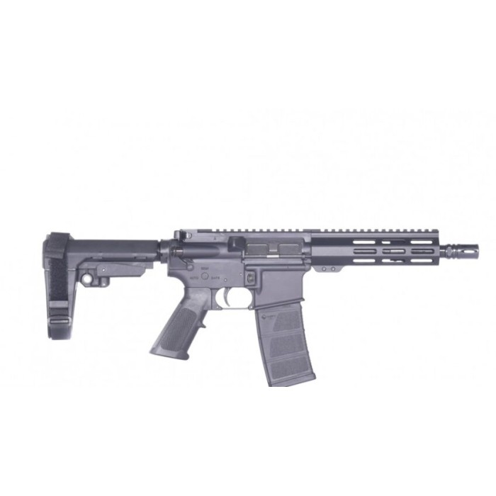 Andro Corp Industries 5568CB ACI-15 CQB 5.56 NATO 30+1 8" Black Nitride Threaded Barrel, Black Anodized Aluminum Receiver w/Picatinny Rail, M-LOK Handguard, Black Polymer SBA3 Pistol Brace, Black A2 G