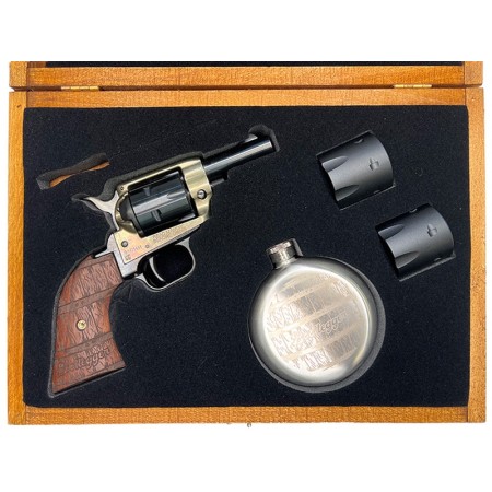 Heritage Barkeep Handgun Bootlegger Kit 22 LR 6Rd Capacity 2" Barrel Black With Custom Gold Accents And Wood Grip BK22CH2KIT1