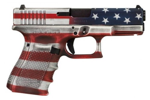 Glock 19 Gen 3 "USA Flag 4 Color" Handgun 9mm Luger 15rd Magazines 4.02" Barrel GLUI19502COLFLAG