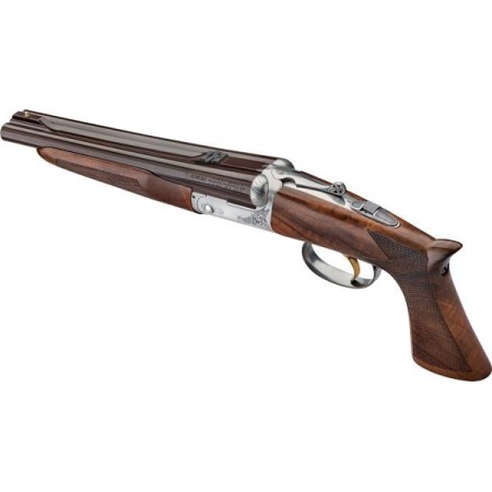 Pedersoli Howdah Deluxe 45 Colt (Long Colt)/410 Bore 10.25" Barrel 2-Round Blued Walnut Break Open Side by Side Pistol