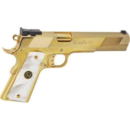 Iver Johnson Eagle Xl .45 Acp 6" 8rd 24k Gold White Pearl