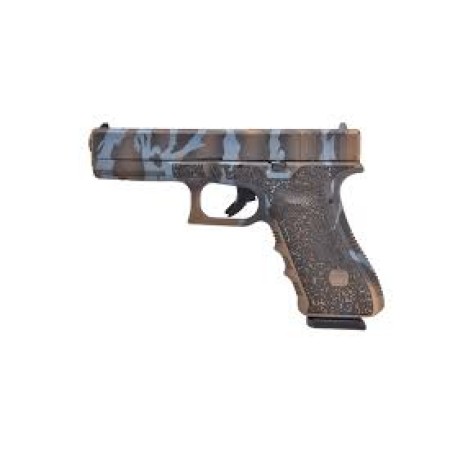 Glock 17 9mm Luger 4.48in Blue Tiger Stripe Cerakote Pistol - 17+1 Rounds