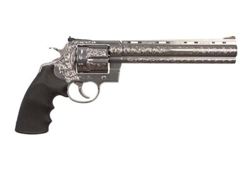 Colt Anaconda .44 Magnum 8" 6rd Revolver, Stainless Steel Engraved - DAV-12447